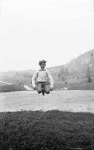 Benjamin Sewall Blake jumping, ca. 1888. From the Francis Blake photographs at the Massachusetts Historical Society. 