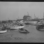 Boats ashore at Savin Hill Yacht Club