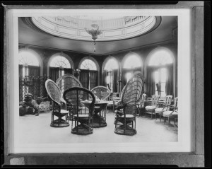 "Interior, Larz Anderson Estate, Brookline" ca. 1934-1956. From Boston Public Library