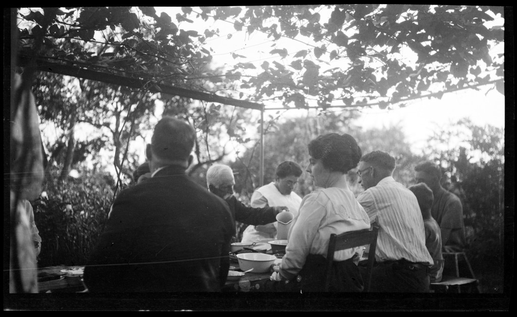 At the table
