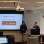Instructors Nichole Shea and Julia Howington at the Omeka workshop at the BPL