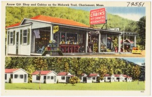 Arrow Gift Shop and Cabins on the Mohawk Trail, at Charlemont, Mass.